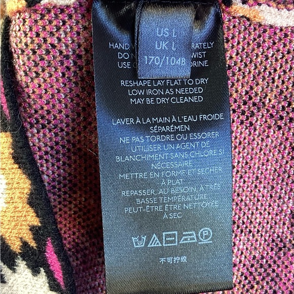 Maeve by Anthropologie Daisy-Grid sweater Mini  dress  in Pink, Yellow and Black - Picture 9 of 10